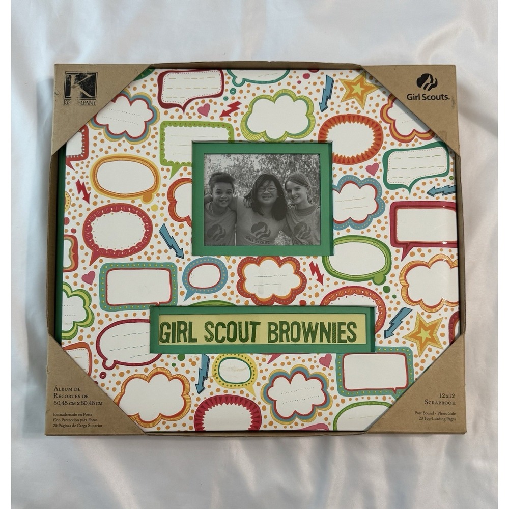 Girl Scouts Brownies K&Company Frame & Name Scrapbook 12 x 12 Memory Book New-OB